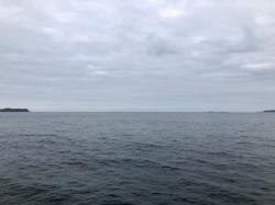 The Pacific Ocean: Looking westward from Hakai Channel - it