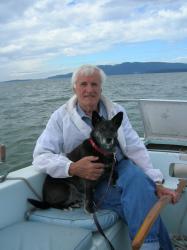 Started sailing before Destination! : In Bellingham Bay with Robert on his boat.