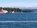  The ice capped Velebit Mnts looking out from Pašman bridge.