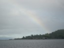 I thought this was a good omen...a rainbow behind us as we started our trip. Turns out it just meant we