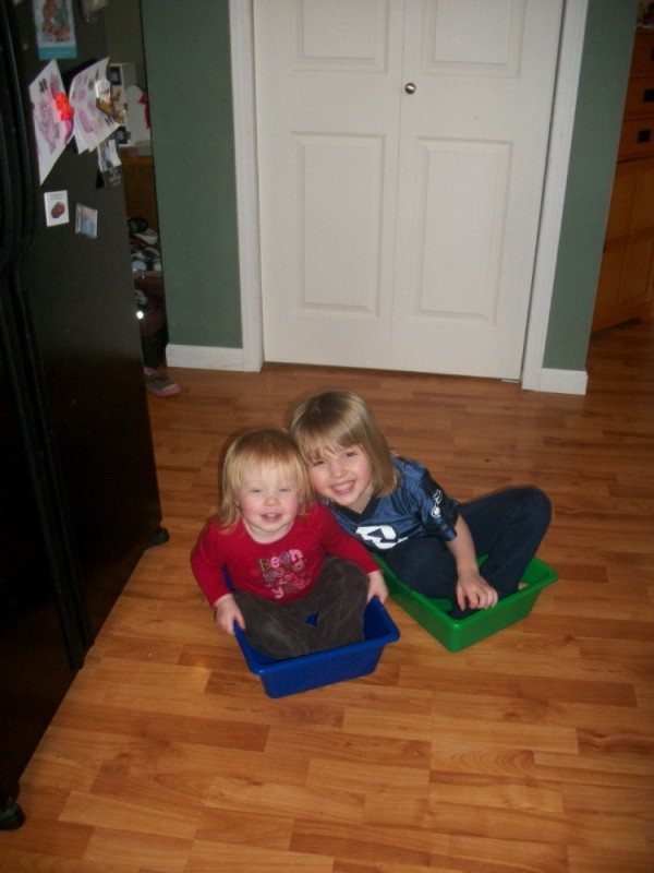 Cadence and Avery. Just playing together.