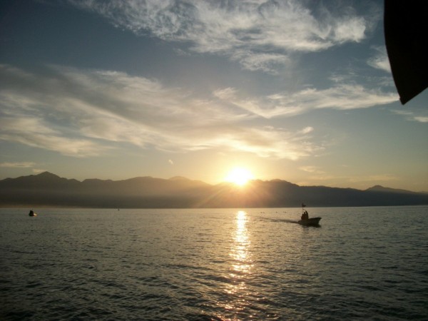 Fisherman at sunrise.