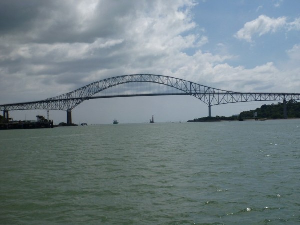 Bridge of the Americas,  just before entry into Miriflores lock from the Pacific side