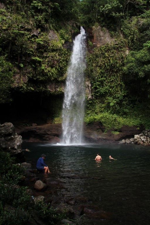 Taveuni,  the Garden Island,  gets more rainfall than any other island in Fiji.  The landscape is lush with many waterfalls to tempt you.