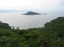 The anchorage in Cayos as seen from the top of the light house.  There is a large population of boa constrictors on this island but unfortunately we did not see any while we were there.
