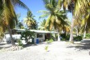 Our dive master’s home on South Fakarava Pass,  he lives here alone with his dog