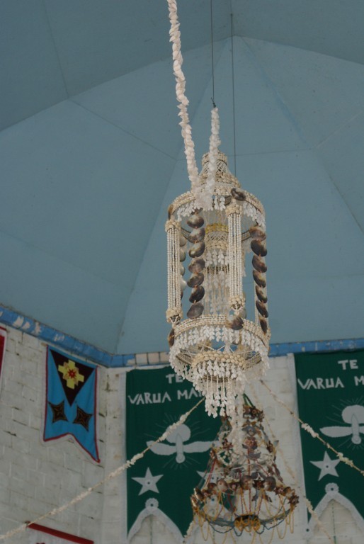 Chandelier made of shells
