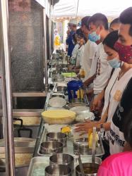 For the nine days of the festival the Jui Tui shrine feeds the hungry.  The economy in Phuket has been devastated by covid.  Most of the economy ran on tourist dollars which have disappeared.  Many people are starving.