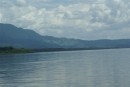 Rio Dulce as she opens up past the gorge