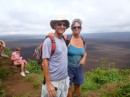 We took a long hike up into the volcanic fields,  behind us is the largest active volcanic crater in the world.  Approximately 30 kilometers in circumference it last  erupted in 2005