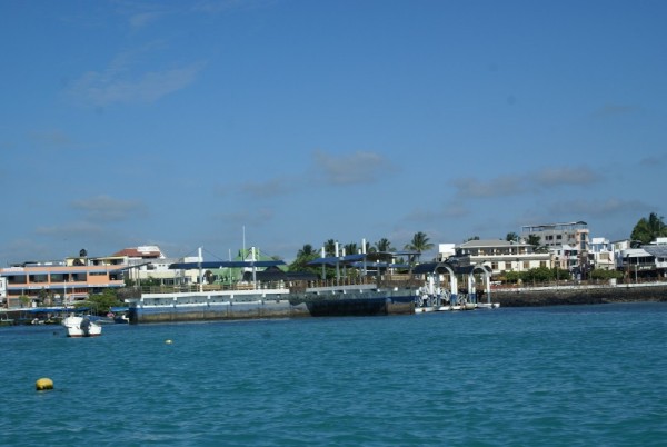 Next Island,  and the most built up and touristy,   Santa Cruz,  populatioin about 16,000