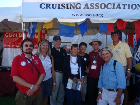 SSCA booth at the boat show.  We set a record for the number of new members we signed up.