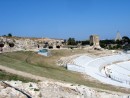The Greek Theatre (Teatro Greco)-with bleachers installed for Greek theatre festival