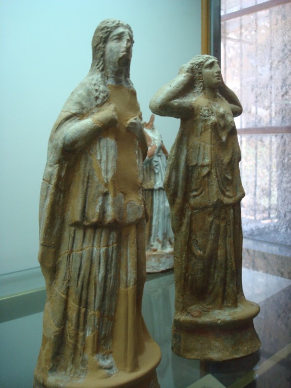 Mourning figurines found in burial tombs; displayed in Chania Archaeological museum