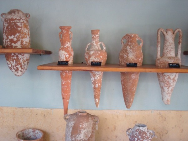 Knidos Amphorae on display in Bodrum Underwater Archaeology Museum