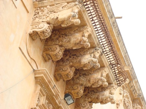Palazzo Balcony supported by ornate carvings