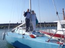 Lawrence & Pat on their boat in Quiberon
