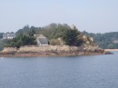 Someones own little island in the middle of the Treguier river