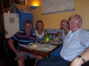 Alan, Bernie, Shar and I in a delightful little restaurant in La roche-Benard  
