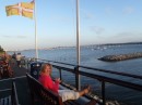 Relaxing at the Parkstone Yacht club in Poole