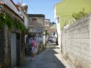 back streets of Camarinas...very run down...like a lot of Spain ports....the waterfront looks good but go behind and you find streets like this. 
