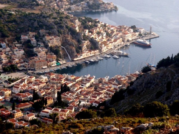 Dodecanese - Symi Port from the road to Pedi