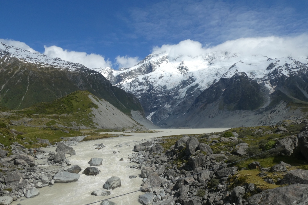 Mt Cook massif in the Hooker Valley