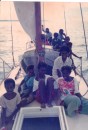 1990 - Corsair ferrying teacher colleague and family back to their village in the Torres Strait