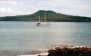 2002 - Saraoni anchored off volcanic Rangitoto island, Auckland, NZ