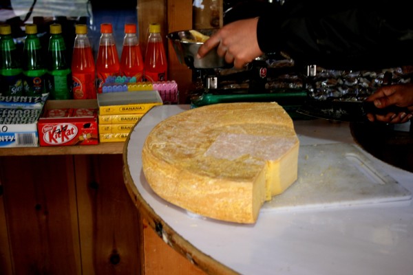 Yak cheese on sale at Manang