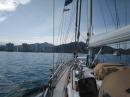 coming into Santa Marta: Thursday morning arrive - 30 hours of motoring due to issues with flange that mounts boom-vang to mast. 