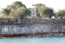 Passing Emery Point lighthouse outside Cullen Bay, Darwin.