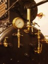 Steam sawmill whistle & gauges