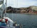 Anchored in the crater