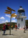 Cape Reinga Light and signpost