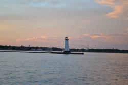 Ludington light the morning of our departure