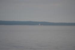 South Manitou Lighthouse in the haze