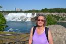 Niagara Falls: Nancy in front of the America Falls