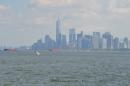 Skyline of New York: Manhattan as we are approaching