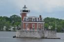 Lighthouse on the Hudson River: One of the four or five true lighthouses on the Hudson River.  One of them, not this one is now used as a Bed and Breakfast.