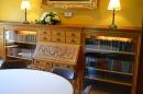 Built in Bookcases and writing desk: in the Library