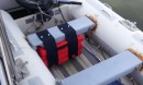 One of my more creative projects--keeps the life jackets off the deck, out of the way, but easy to snatch if needed.