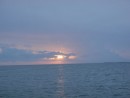 Sunset at Matecumbe Key anchorage.