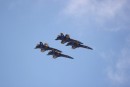 The Blue Angels practiced overhead during the week.
