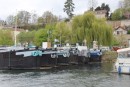 Next day when the locks start working, we reach Conflans St. Honorine, where our friend Christian lives. This town is the heart of the French barge production. Ertesi gun havuzlar acilinca arkadasimiz Christian
