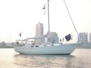 Silverheels III at anchor, Humber Bay West