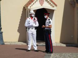 Guard at Prince Albert II residence in Monaco