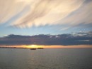 Sunset while at anchor off Ile de Noirmoutier