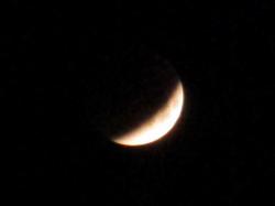 Eclipse of the moon from Cala Coda Cavallo