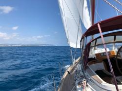 Sailing to Sitges